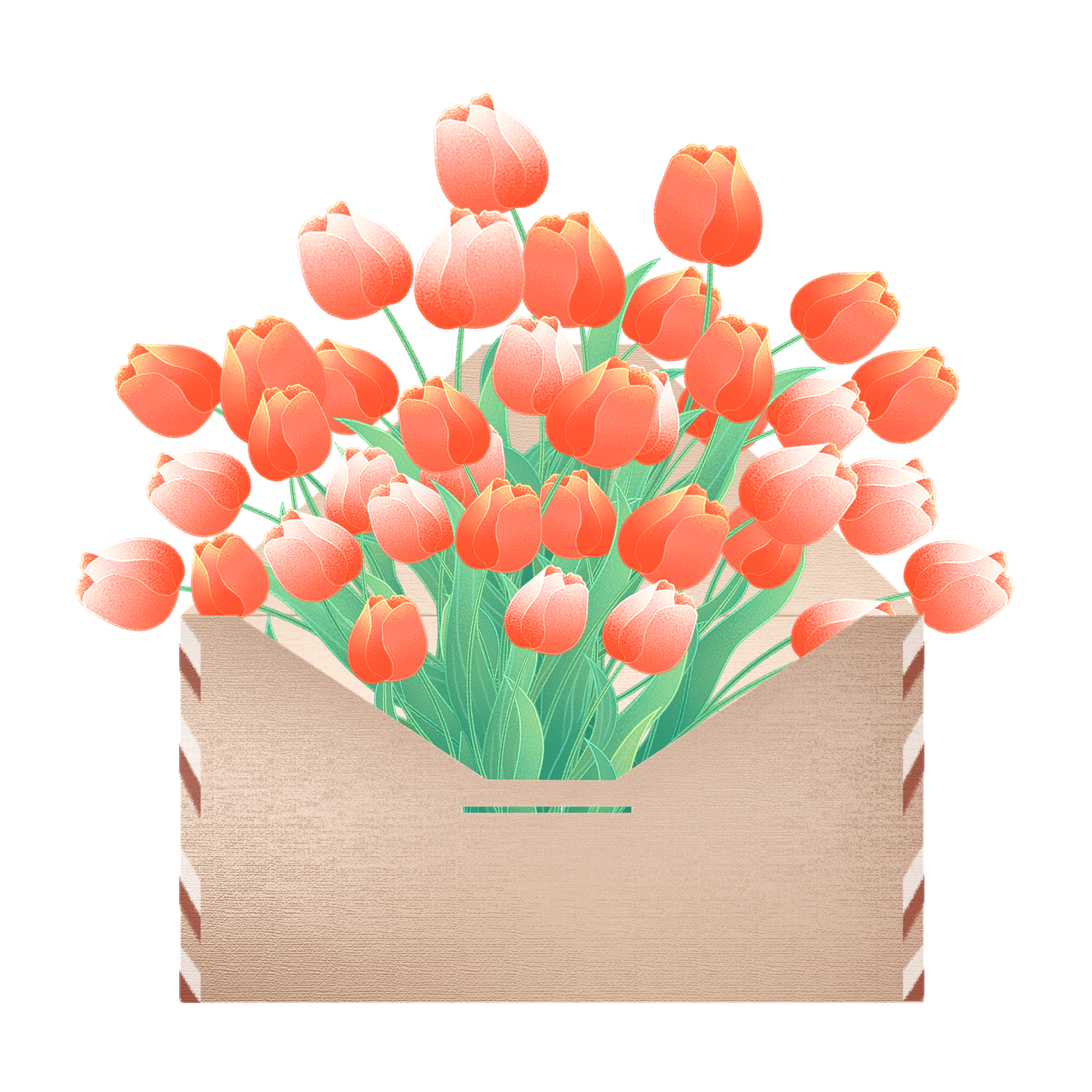 —Pngtree—flower and envelope_5942405